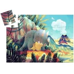 Djeco Silhouette Puzzle, Dinosauren Theo, 24 pieces