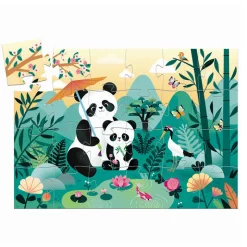 Djeco Silhouette Puzzle, Leo the Panda - 24 Pieces