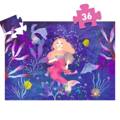 Djeco Silhouette Puzzle, Mermaid Ella - 36 Pieces