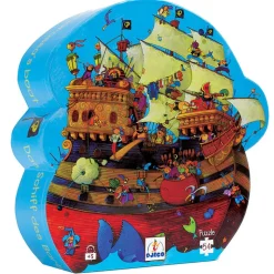 Djeco Silhouette Puzzle, Pirate Ship - 54 Pieces