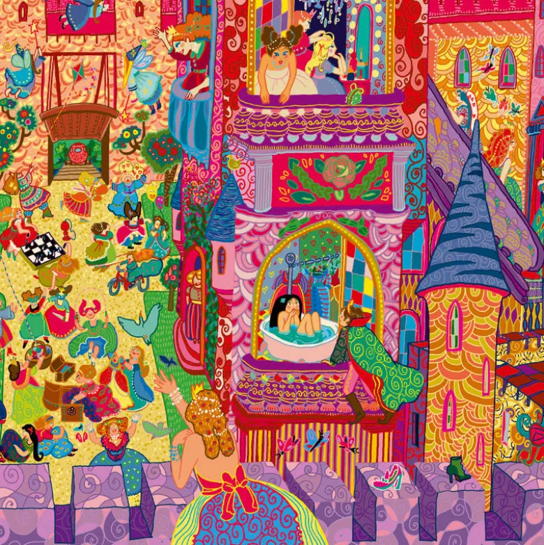 Djeco Silhouette Puzzle, Princess Castle – 54 Pieces