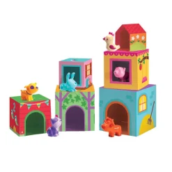 Djeco Stacking Blocks with Animals, Topanifarm