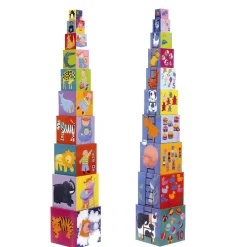 Djeco Stacking Cubes, Stigen