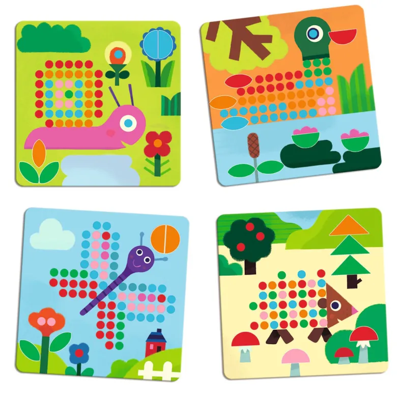 Djeco Stick Mosaics, Little Animals