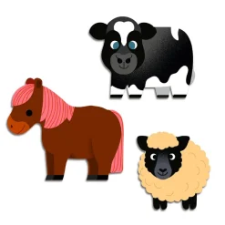 Djeco Stickers, Farm Animals – Set of 62