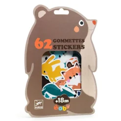 Djeco Stickers, Forest Animals - 62 pcs