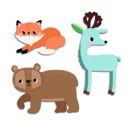 Djeco Stickers, Forest Animals - 62 pcs