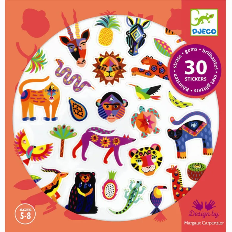 Djeco Stickers, Glitter – Exotic