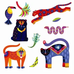 Djeco Stickers, Glitter – Exotic