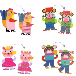 Djeco Stickers, Glittering Animals