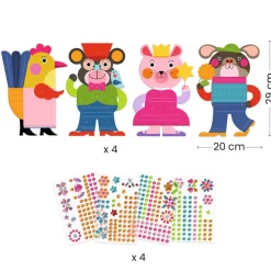 Djeco Stickers, Glittering Animals