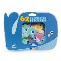 Djeco Stickers, Marine Animals – 62 pieces