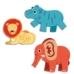 Djeco Stickers, Safari Animals - 62 pcs