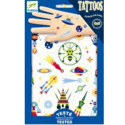 Djeco Tattoos, Space – Glow-in-the-Dark