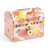 Djeco Treasure Chest Coin Bank with Birds and Lock