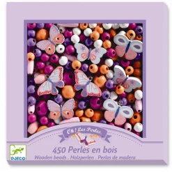 Djeco Wooden Beads, Butterflies