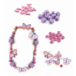Djeco Wooden Beads, Butterflies