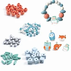 Djeco Wooden Beads, Forest Animals
