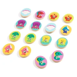 Djeco Wooden Educational Game, Ludo Sea – 4-in-1 Game Set including Fishing Game
