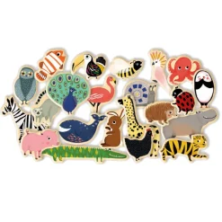 Djeco Wooden Magnets, 36 Animals