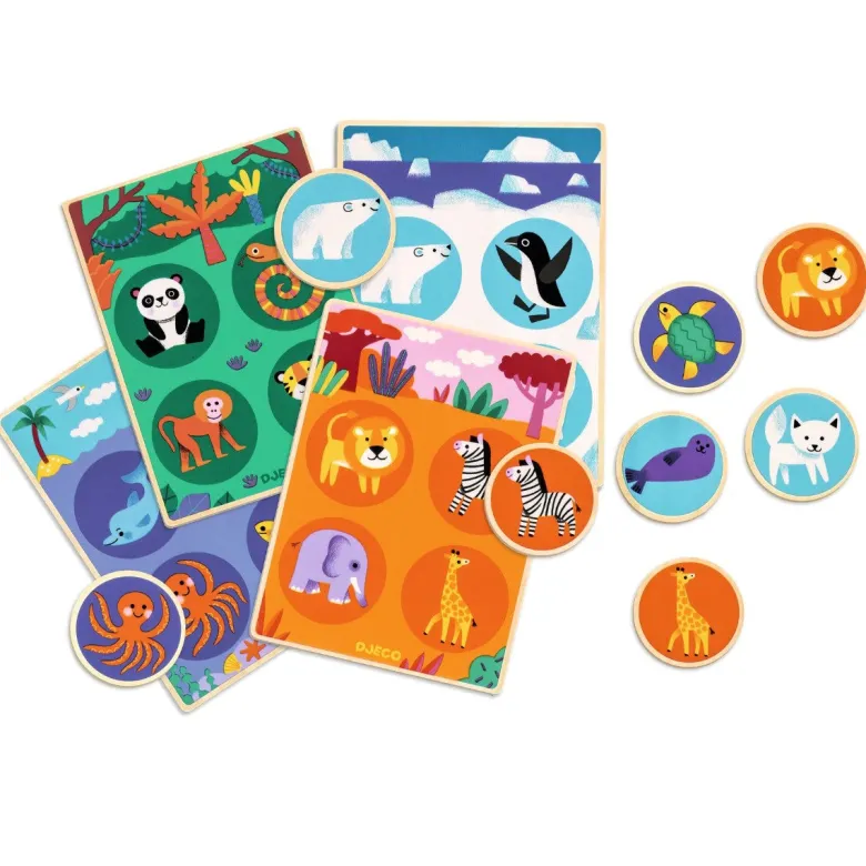 Djeco Wooden Picture Lottery, Animals