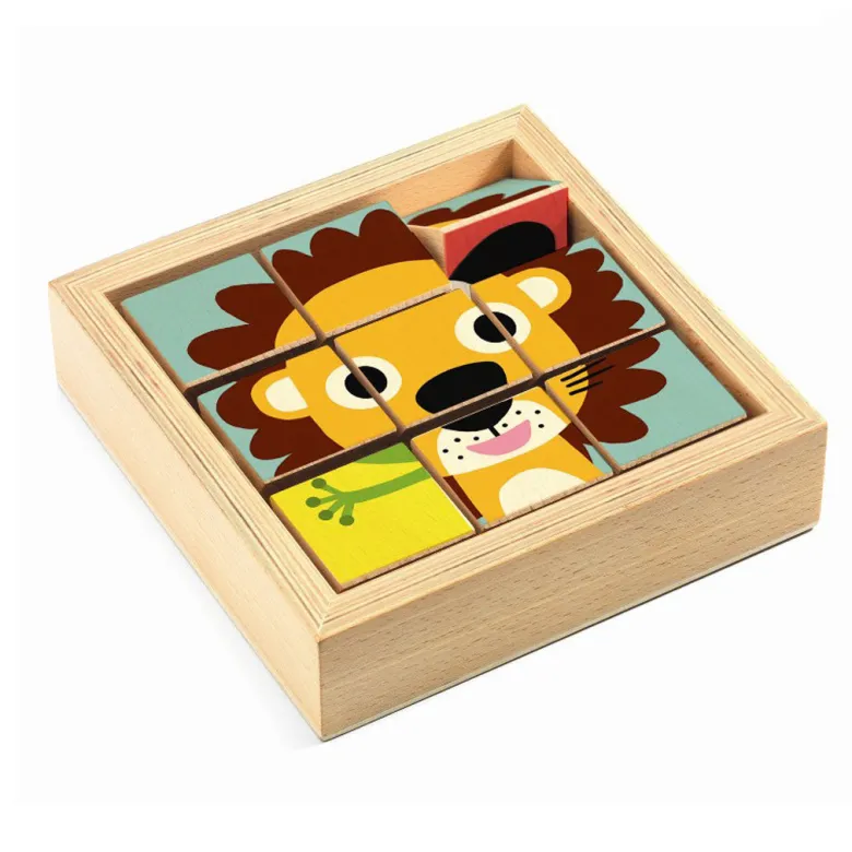 Djeco Wooden Puzzle with Blocks - Touranimo