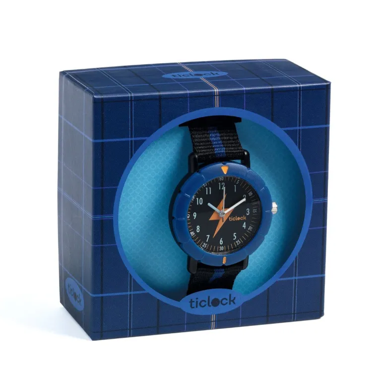 Djeco Wristwatch, Blue Lightning