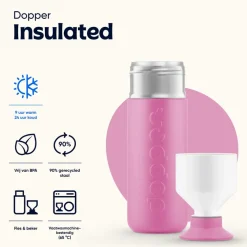 Dopper Insulated Thermos Bottle, 580 ml - Pelican Pink