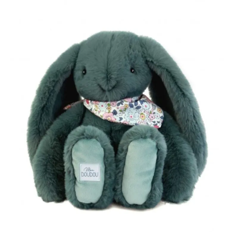 Doudou et Compagnie Flower Bunny, Green - 35 cm