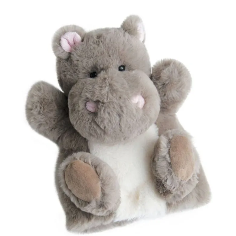 Doudou et Compagnie Hand Puppet, Hippopotamus - 25 cm
