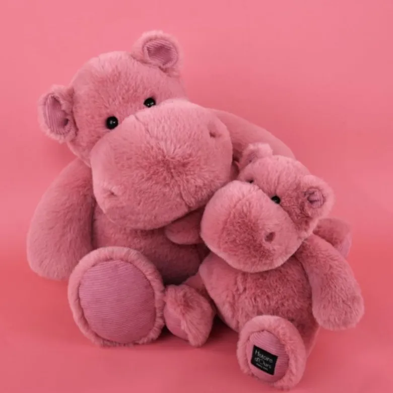 Doudou et Compagnie Hippo Plush, HIP'FUN Pink - 25 cm