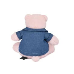Doudou et Compagnie Hippo Plush Toy, Light Pink with Denim Jacket - 20 cm
