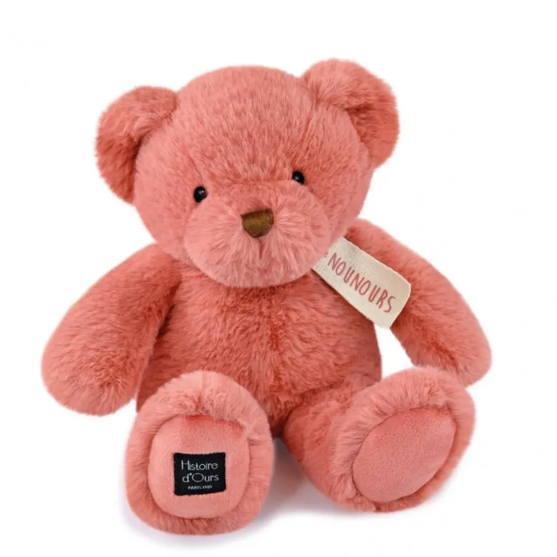 Doudou et Compagnie NOUNOURS Bear, Pink Praline – 28 cm