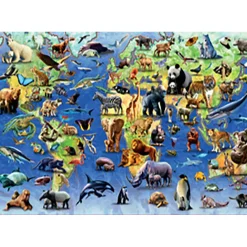 Educa Puzzle, Over 100 Endangered Animal Species - 500 Pieces
