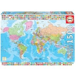 Educa Puzzle, World Map - 1500 Pieces