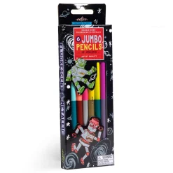 eeBoo 6 Jumbo Double-Ended Colored Pencils, Robot