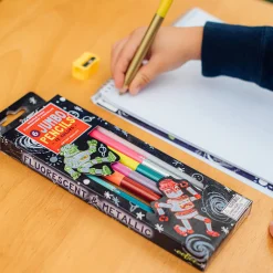eeBoo 6 Jumbo Double-Ended Colored Pencils, Robot