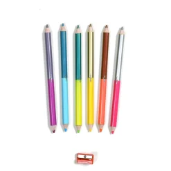 eeBoo 6 Jumbo Double-Ended Colored Pencils, Robot
