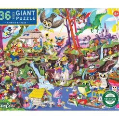 eeBoo Giant Floor Puzzle with 36 Pieces – Fairies & Fairy Tales