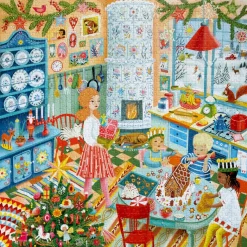 eeBoo Jigsaw Puzzle 1000 Pieces, Swedish Holiday Kitchen