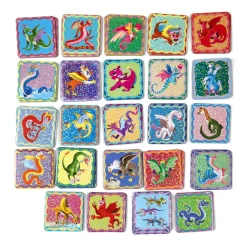 eeBoo Memory Game, Dragons and Glitter