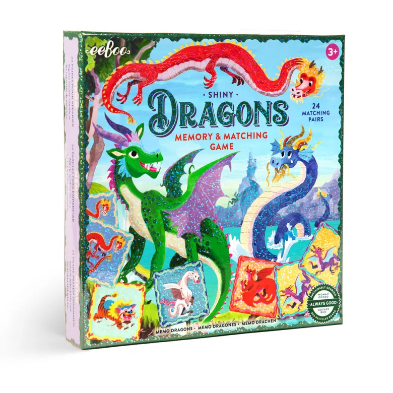 eeBoo Memory Game, Dragons and Glitter