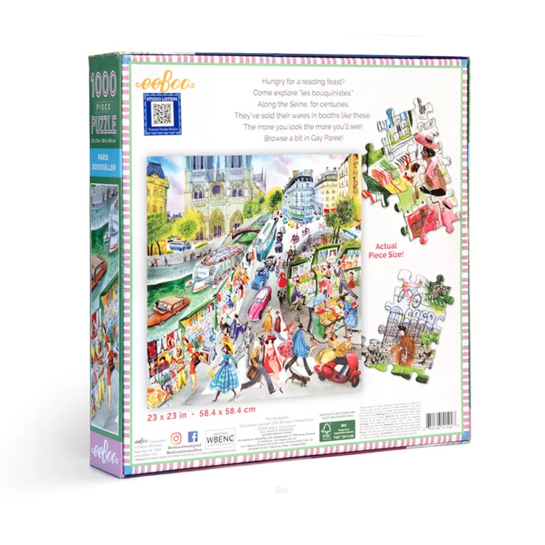 eeBoo Puzzle, 1000 Pieces – Paris Bookseller