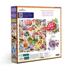 eeBoo Puzzle 1000 Pieces, Bountiful Mushrooms
