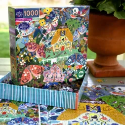 eeBoo Puzzle 1000 Pieces, Cottage at Dusk