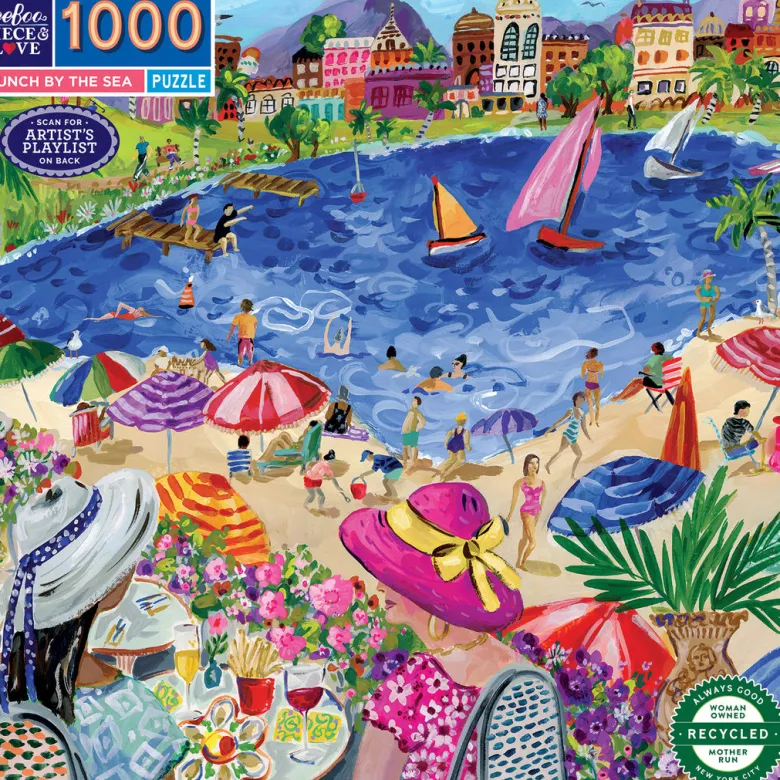 eeBoo Puzzle 1000 Pieces, Lunch by the Sea