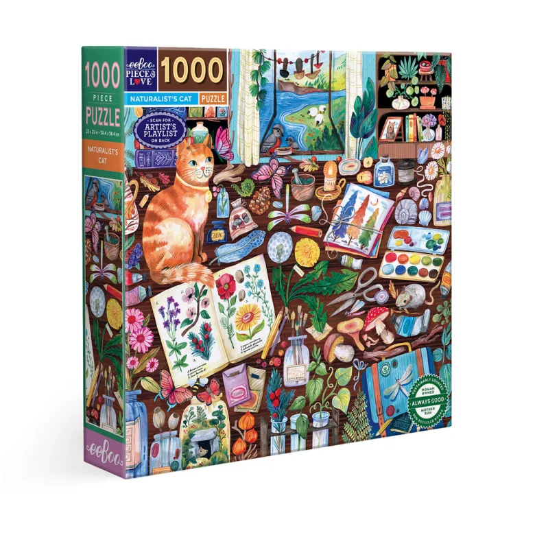 eeBoo Puzzle 1000 Pieces, Naturalist's Cat