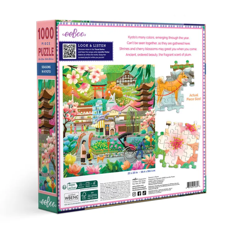 eeBoo Puzzle 1000 Pieces, Seasons in Kyoto