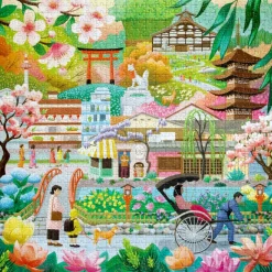 eeBoo Puzzle 1000 Pieces, Seasons in Kyoto