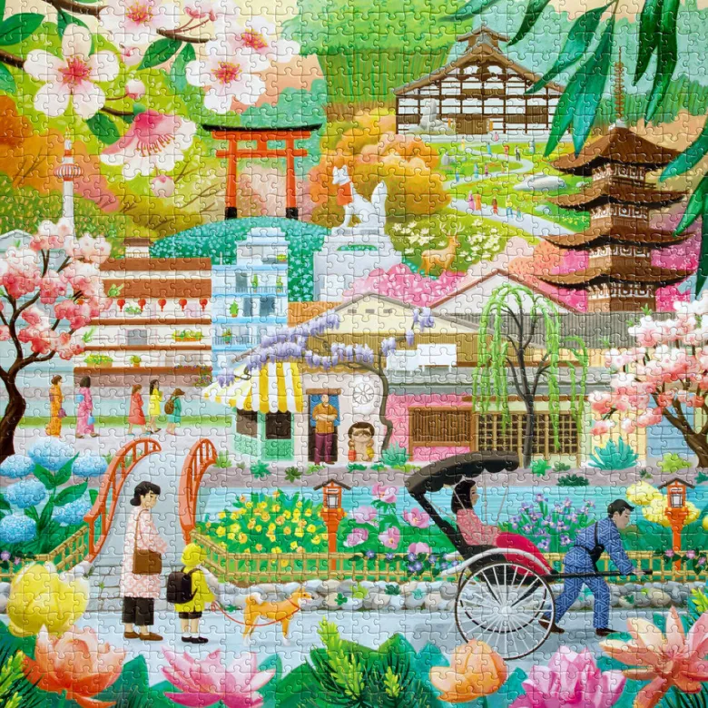 eeBoo Puzzle 1000 Pieces, Seasons in Kyoto